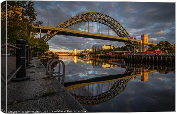 Nearly Sunset at Newcastle Canvas Print by Ray Pritchard