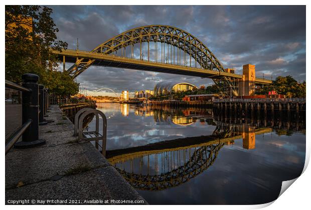 Nearly Sunset at Newcastle Print by Ray Pritchard