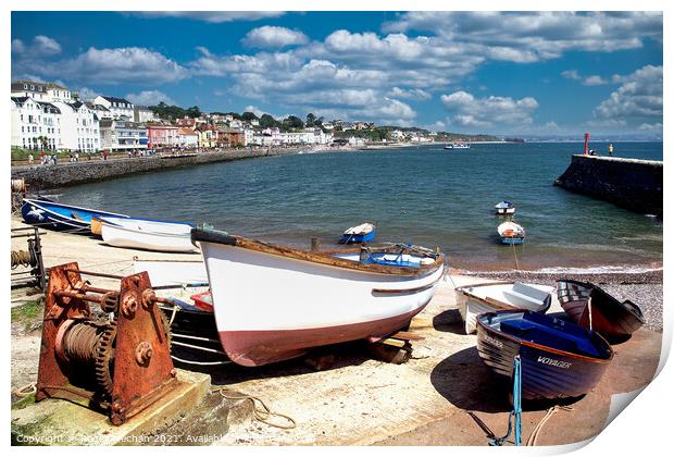 Serenity in Dawlish Harbour Print by Roger Mechan