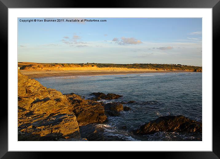 Gwithian Beach Cornwall Framed Mounted Print by Oxon Images