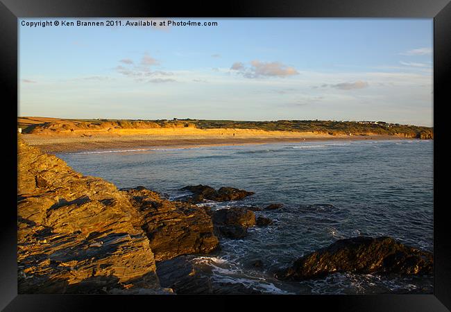 Gwithian Beach Cornwall Framed Print by Oxon Images