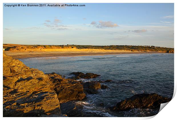 Gwithian Beach Cornwall Print by Oxon Images
