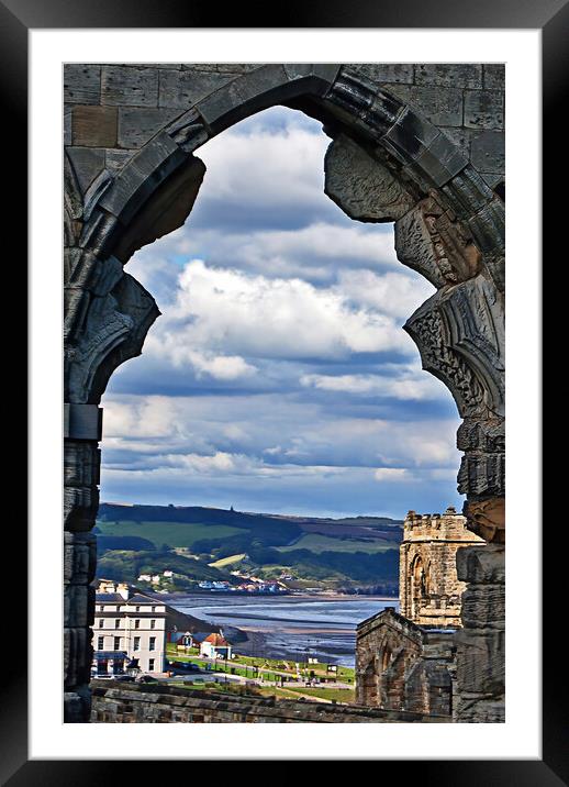Whitby through the Arch Framed Mounted Print by Joyce Storey