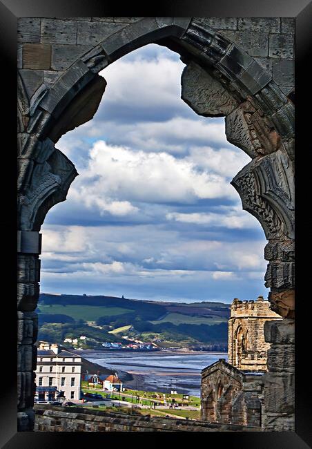 Whitby through the Arch Framed Print by Joyce Storey