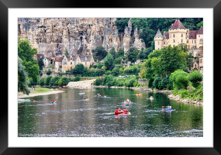 Serene Canoe Ride on the Dordogne Framed Mounted Print by Roger Mechan