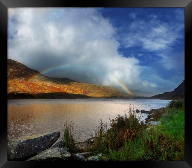 Llyn Ogwen, Snowdonia National Park, Wales Framed Print by Maggie McCall