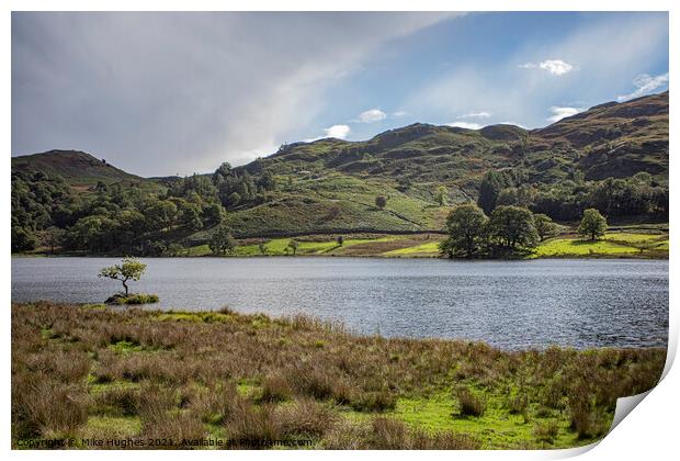 Rydal Water Print by Mike Hughes