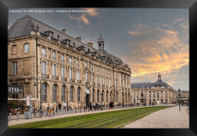 Bordeaux The Palais at sunset  France  Framed Print by Holly Burgess