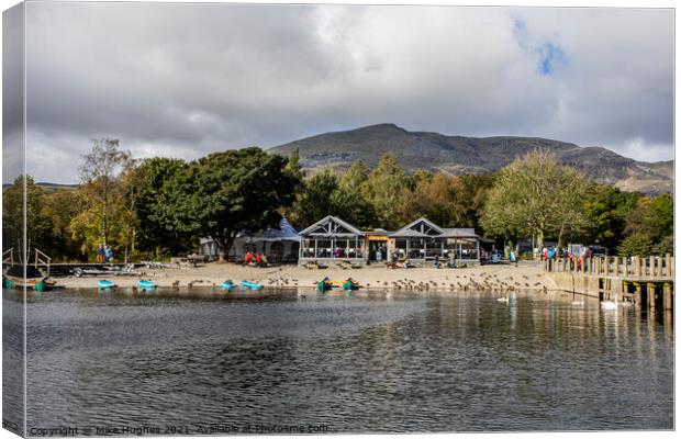 From the launch on coniston Canvas Print by Mike Hughes