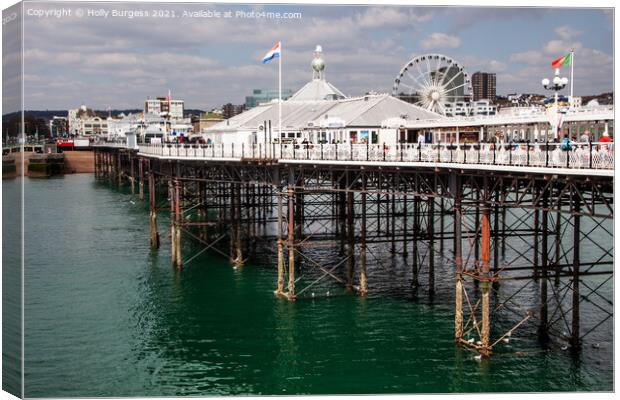 Brighton Pier or known as Brighton Palace pier Canvas Print by Holly Burgess