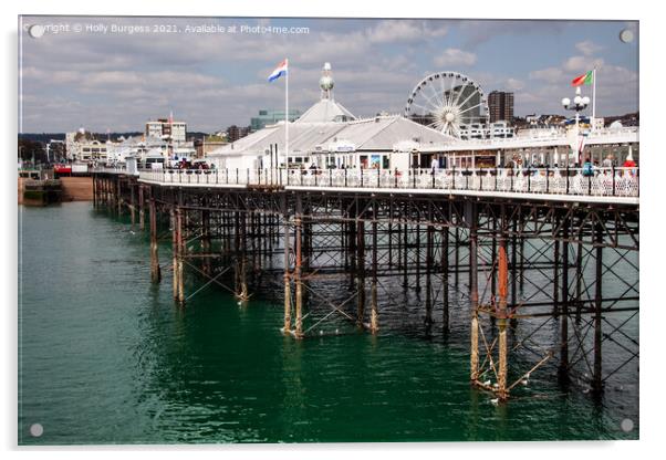 Brighton Pier or known as Brighton Palace pier Acrylic by Holly Burgess