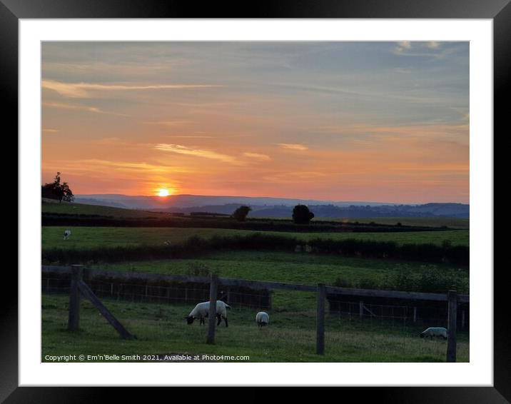 Sunset in Wales Framed Mounted Print by Em'n'Belle Smith