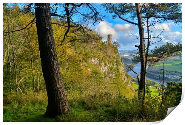 Kinnoull Tower and the River Tay, Perth, Scotland Print by Navin Mistry