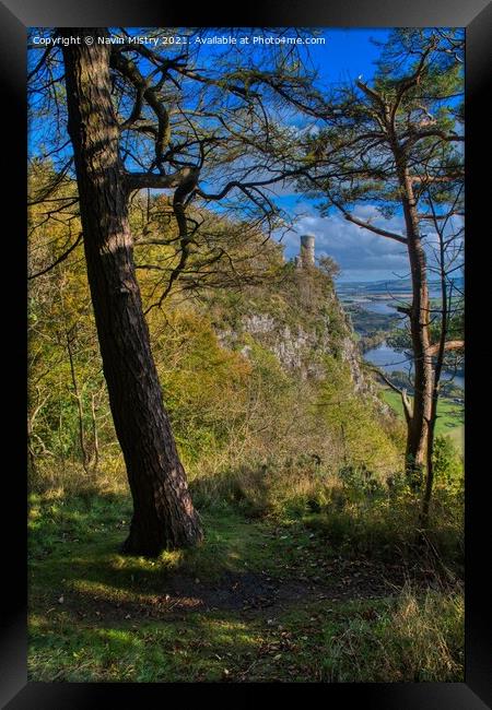 Kinnoull Hill Tower and the River Tay Perth Scotland Framed Print by Navin Mistry