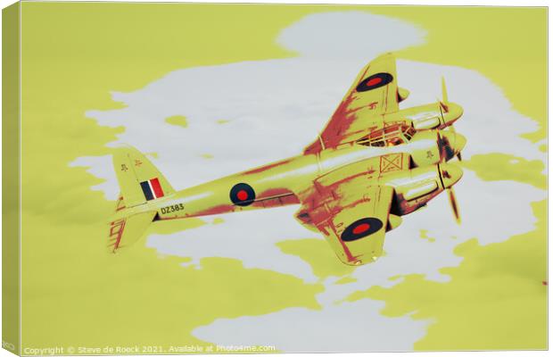 de Havilland Mosquito Abstract Canvas Print by Steve de Roeck