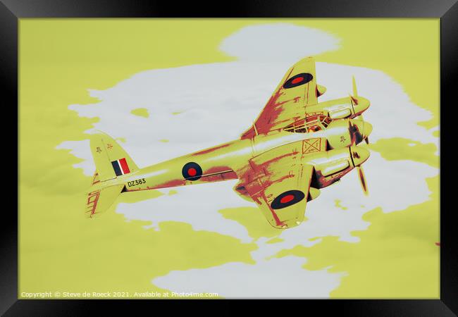 de Havilland Mosquito Abstract Framed Print by Steve de Roeck