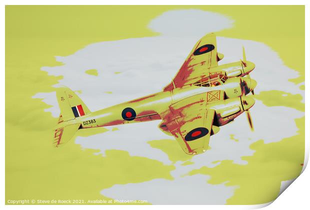 de Havilland Mosquito Abstract Print by Steve de Roeck
