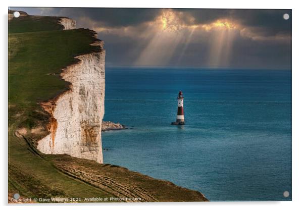 Beachy Head Lighthouse Acrylic by Dave Williams