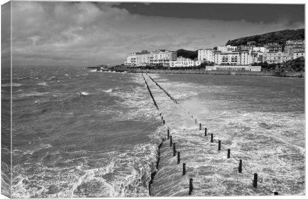 Weston Super Mare Windy day Canvas Print by Diana Mower