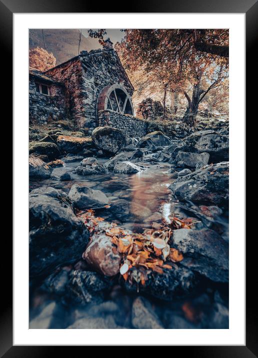 Leaves in the river Framed Mounted Print by Jonny Gios