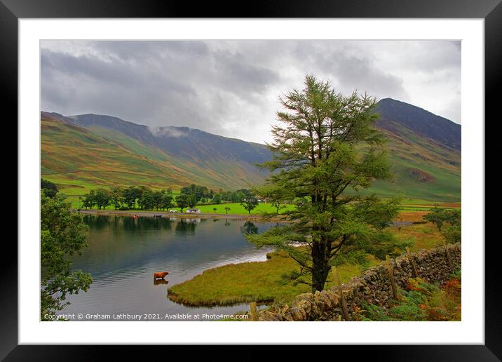 Buttermere Lake Framed Mounted Print by Graham Lathbury