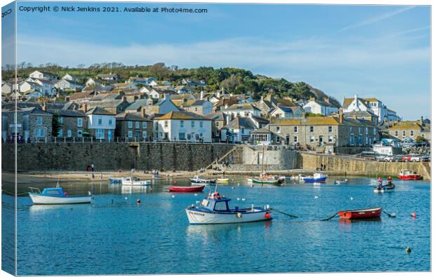 The Cornish Coastal Village and harbour of Mouseho Canvas Print by Nick Jenkins
