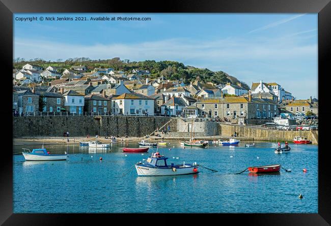 The Cornish Coastal Village and harbour of Mouseho Framed Print by Nick Jenkins