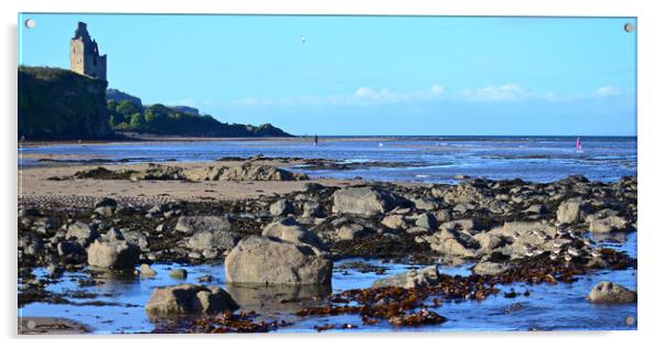 Greenan beach scene Acrylic by Allan Durward Photography