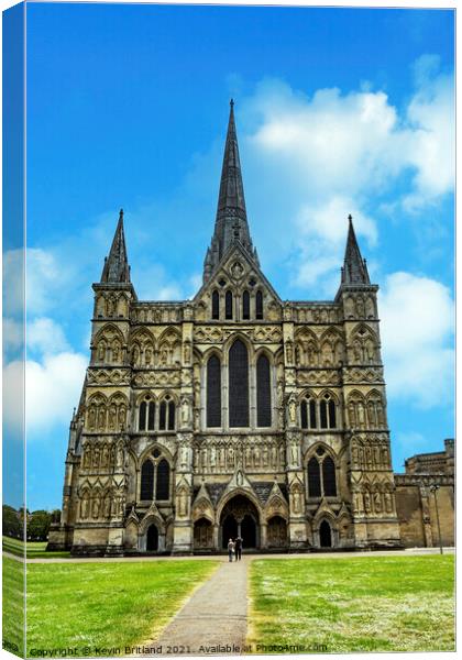 Salisbury Cathedral Canvas Print by Kevin Britland