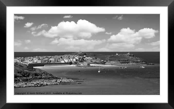 st ives bay cornwall Framed Mounted Print by Kevin Britland