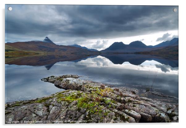 Loch Bad a Ghaill Coigach and Inverpolly Scotland Acrylic by Barbara Jones