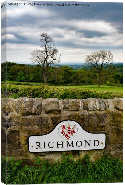 Richmond North Yorkshire Canvas Print by Greg Marshall