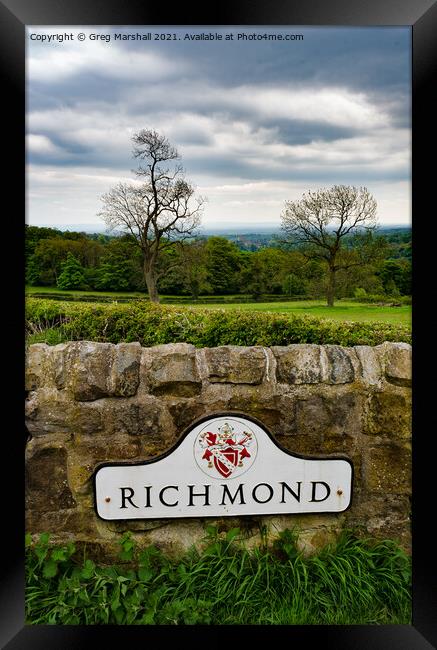 Richmond North Yorkshire Framed Print by Greg Marshall