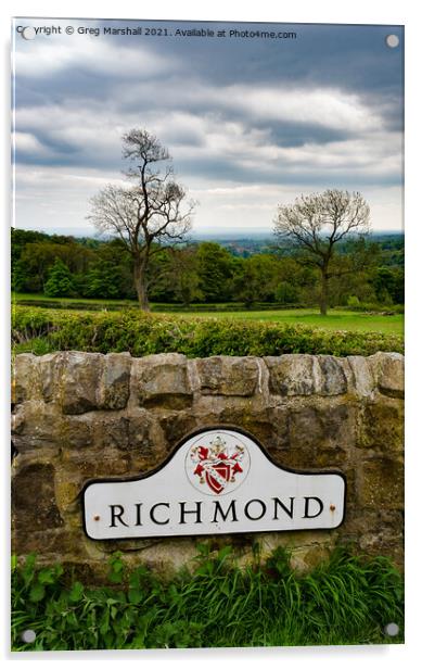 Richmond North Yorkshire Acrylic by Greg Marshall