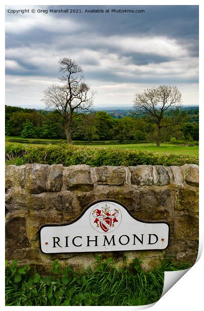 Richmond North Yorkshire Print by Greg Marshall