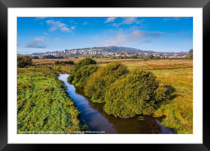 Brading Marsh Framed Mounted Print by Wight Landscapes