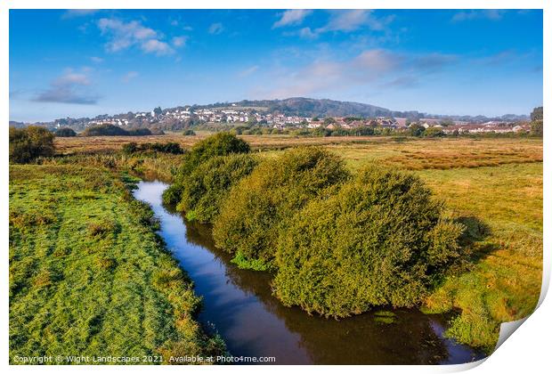 Brading Marsh Print by Wight Landscapes