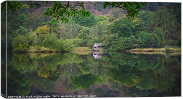 Rydal Water Boat House The Lake District Canvas Print by Mark Hetherington