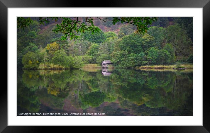 Rydal Water Boat House The Lake District Framed Mounted Print by Mark Hetherington