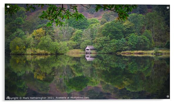 Rydal Water Boat House The Lake District Acrylic by Mark Hetherington
