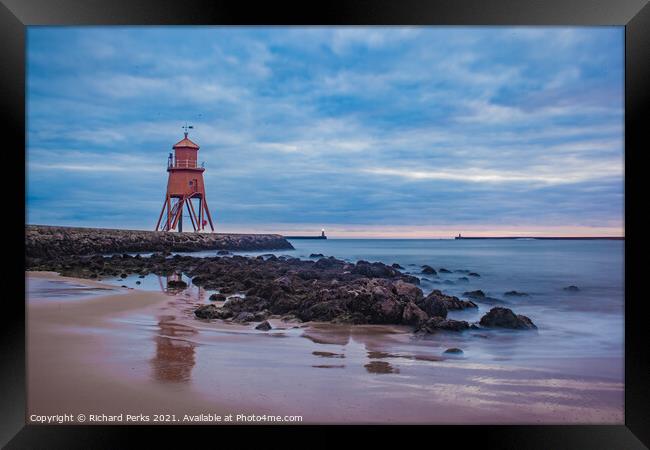 South Shields Reflections Framed Print by Richard Perks