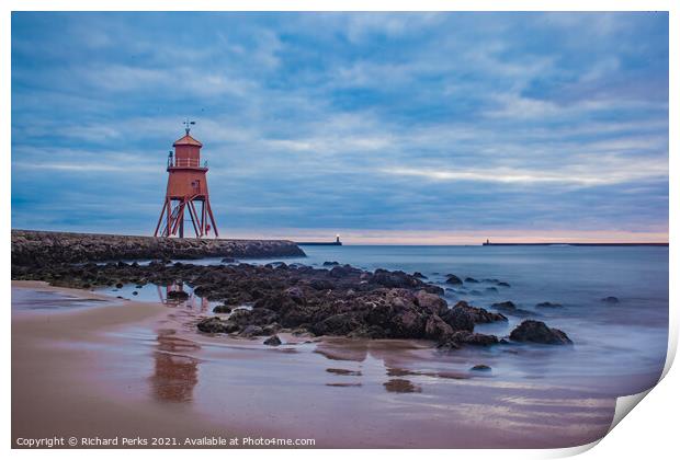 South Shields Reflections Print by Richard Perks