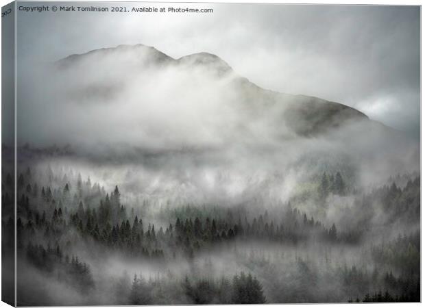 The Misty Mountain Canvas Print by Mark Tomlinson