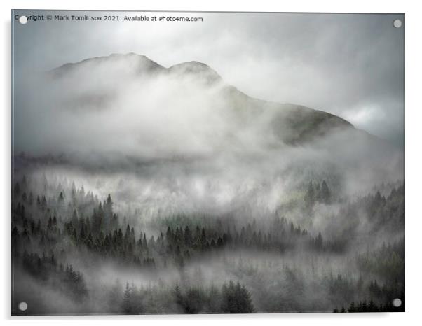 The Misty Mountain Acrylic by Mark Tomlinson