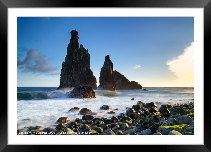 Janela Islets in Porto Moniz in Madeira Framed Mounted Print by Luis Pina