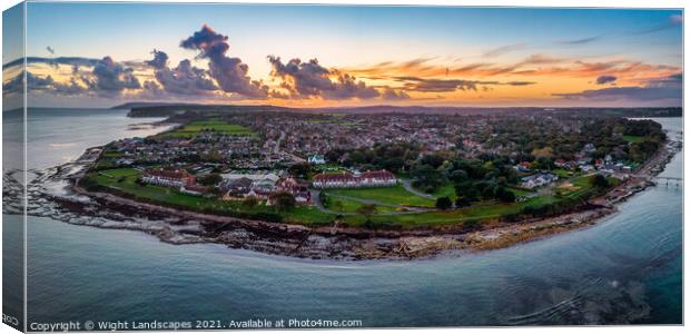 Bembridge Sunset Isle Of Wight Canvas Print by Wight Landscapes