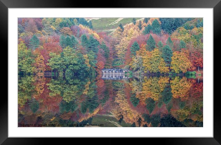 Serene Autumn Bliss Framed Mounted Print by Steven Nokes