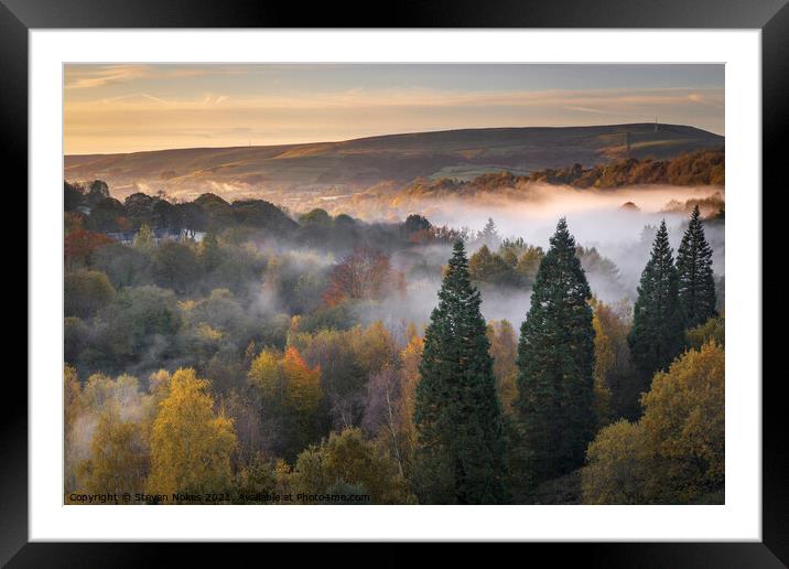 Enchanting Misty Morning Framed Mounted Print by Steven Nokes
