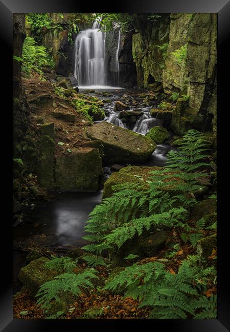 Majestic Lumsdale Falls Framed Print by Steven Nokes