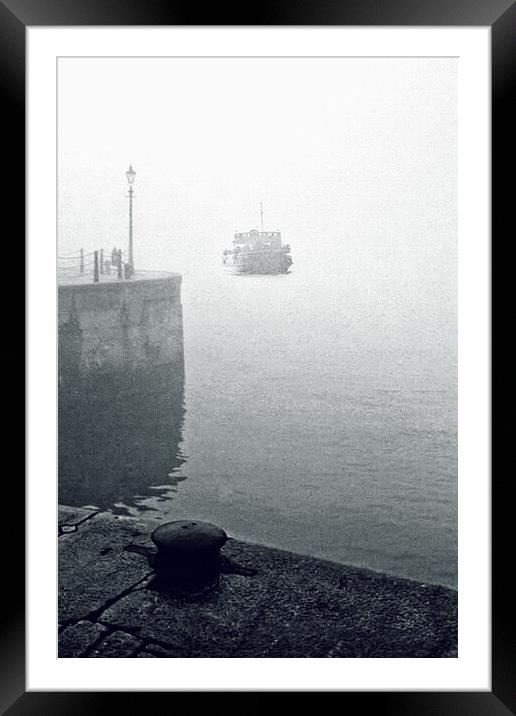 Mersey fog Framed Mounted Print by Victor Burnside